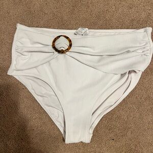 Old Navy White High Rise Swim Bottoms